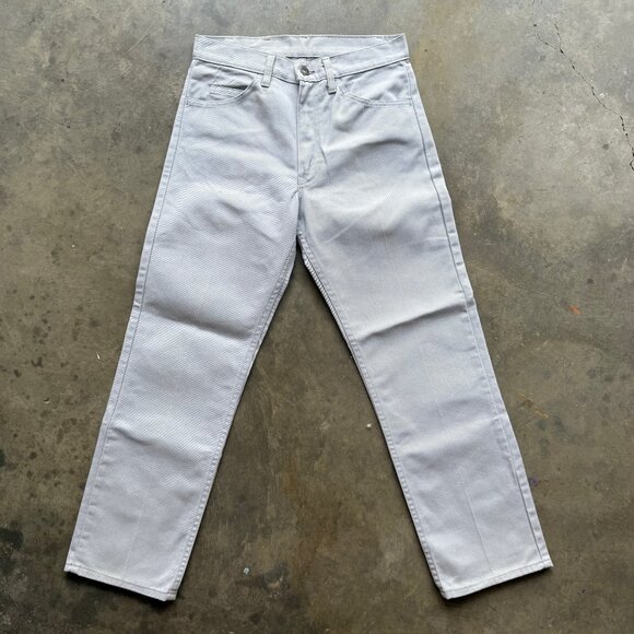 Vintage Levi's 505 White Tab Light Gray Jeans Pants Actual 29x27 Straight Leg - Picture 1 of 8